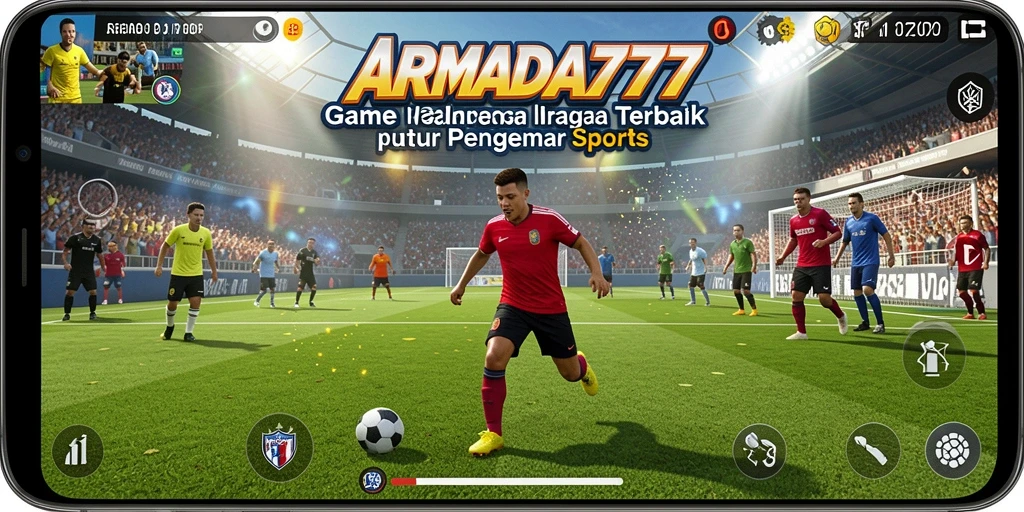 Tampilan gameplay seru dalam ARMADA777 yang menampilkan aksi olahraga menegangkan.