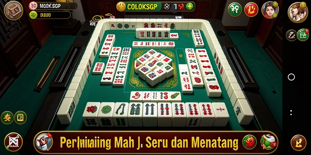 Tampilan gameplay COLOKSGP yang seru dan menantang dalam permainan Mahjong.