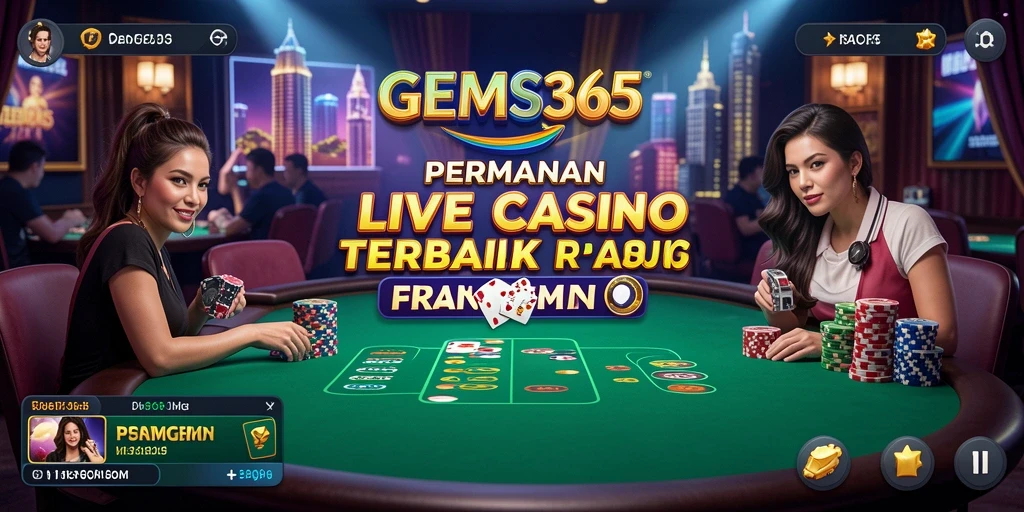 GEMS365 menampilkan dealer langsung dalam permainan Live Casino yang menarik.