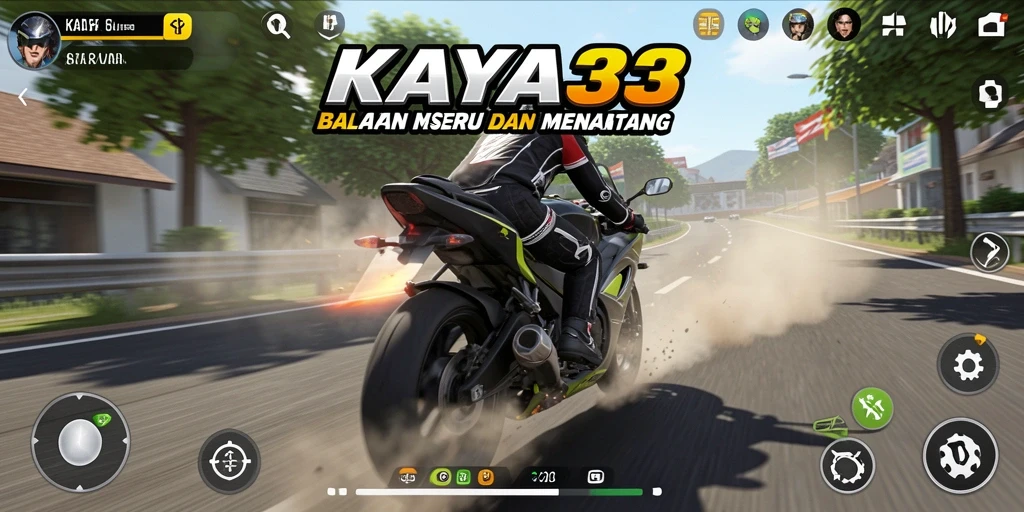 Tangkapan layar KAYA33 menunjukkan aksi balapan motor yang intens.