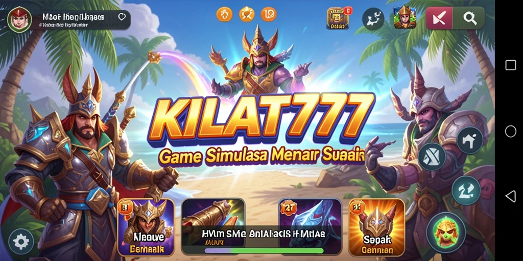 Tampilan gameplay KILAT777 dengan aksi menarik dan visual yang memukau.