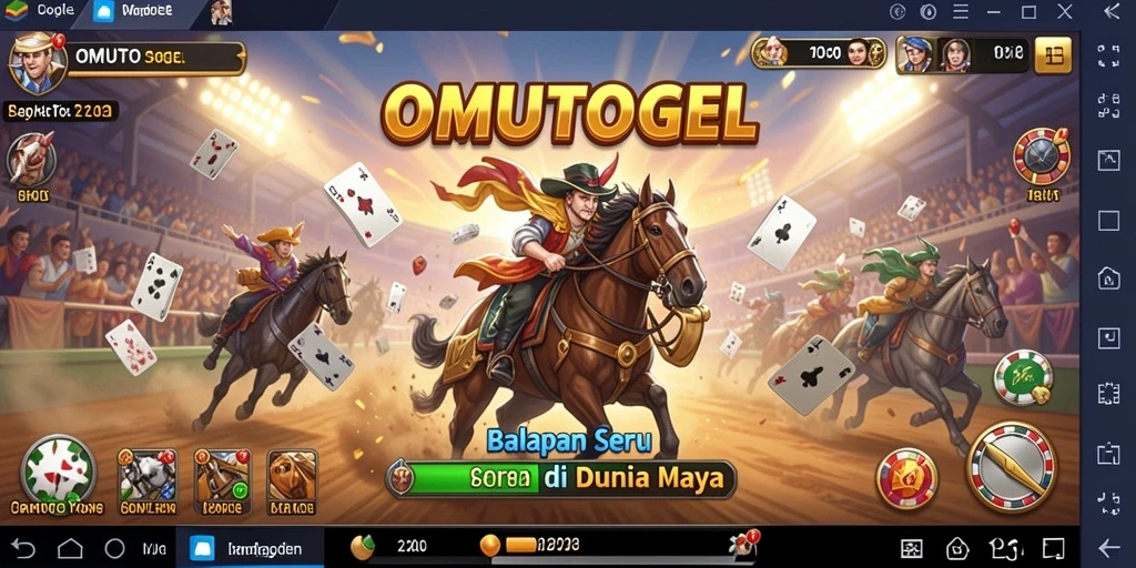 Tangkapan layar gameplay OMUTOGEL yang menampilkan aksi balapan yang mendebarkan.