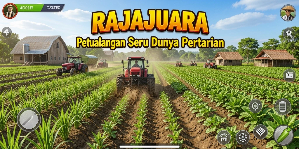 Tampilan gameplay seru dalam petualangan pertanian RAJAJUARA.