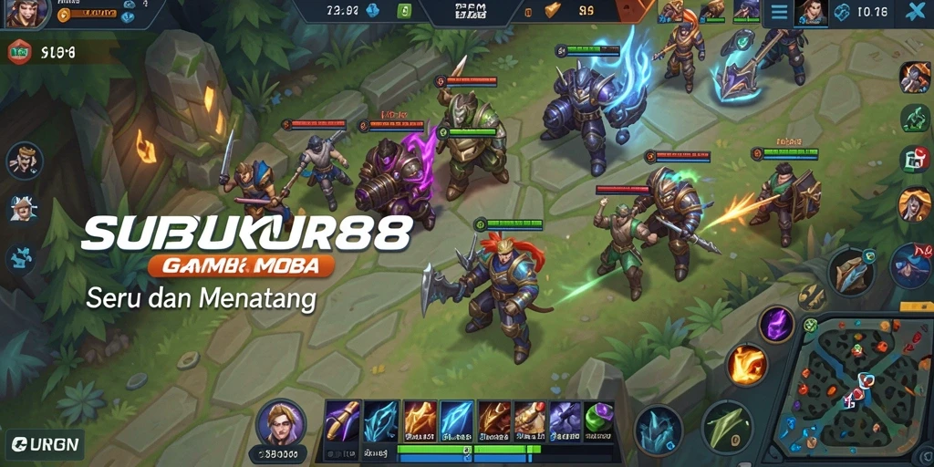 Tampilan gameplay MOBA yang seru dan menarik di SUBUR88.