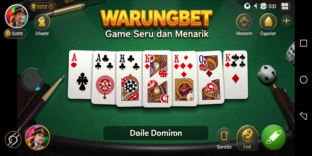 Tampilan gameplay menarik dari WARUNGBET dengan elemen Domino.