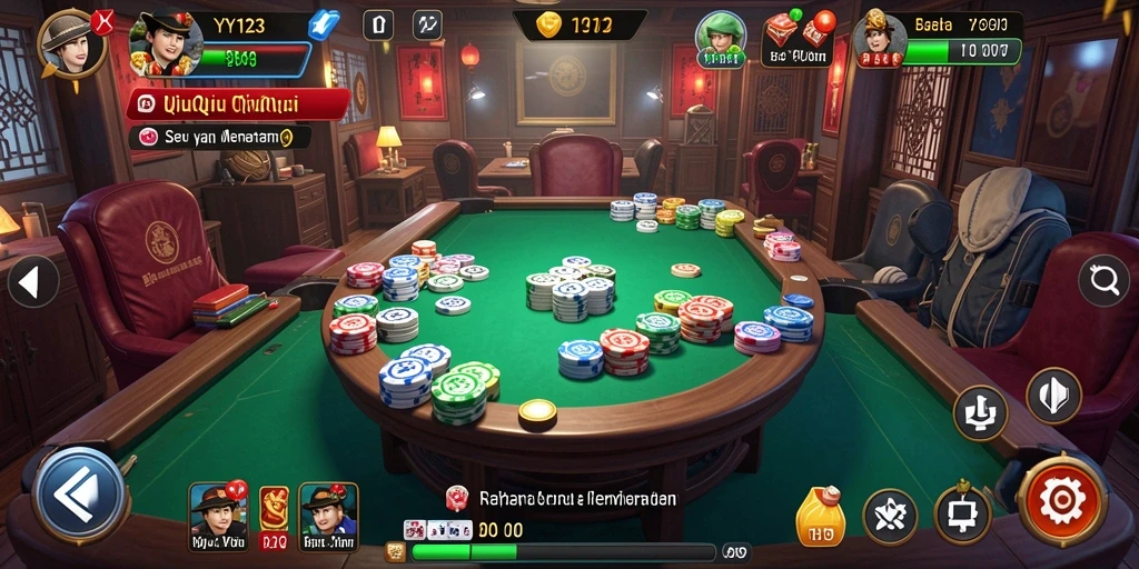 Tampilan gameplay QiuQiu yang menarik dan adiktif.
