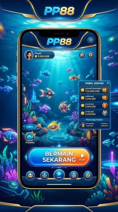 Tampilan utama aplikasi pp88 dengan berbagai kategori.